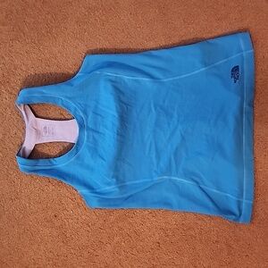 The North Face Women's Size Large Blue Vapor Wicking Tank Top with Built-in Bra